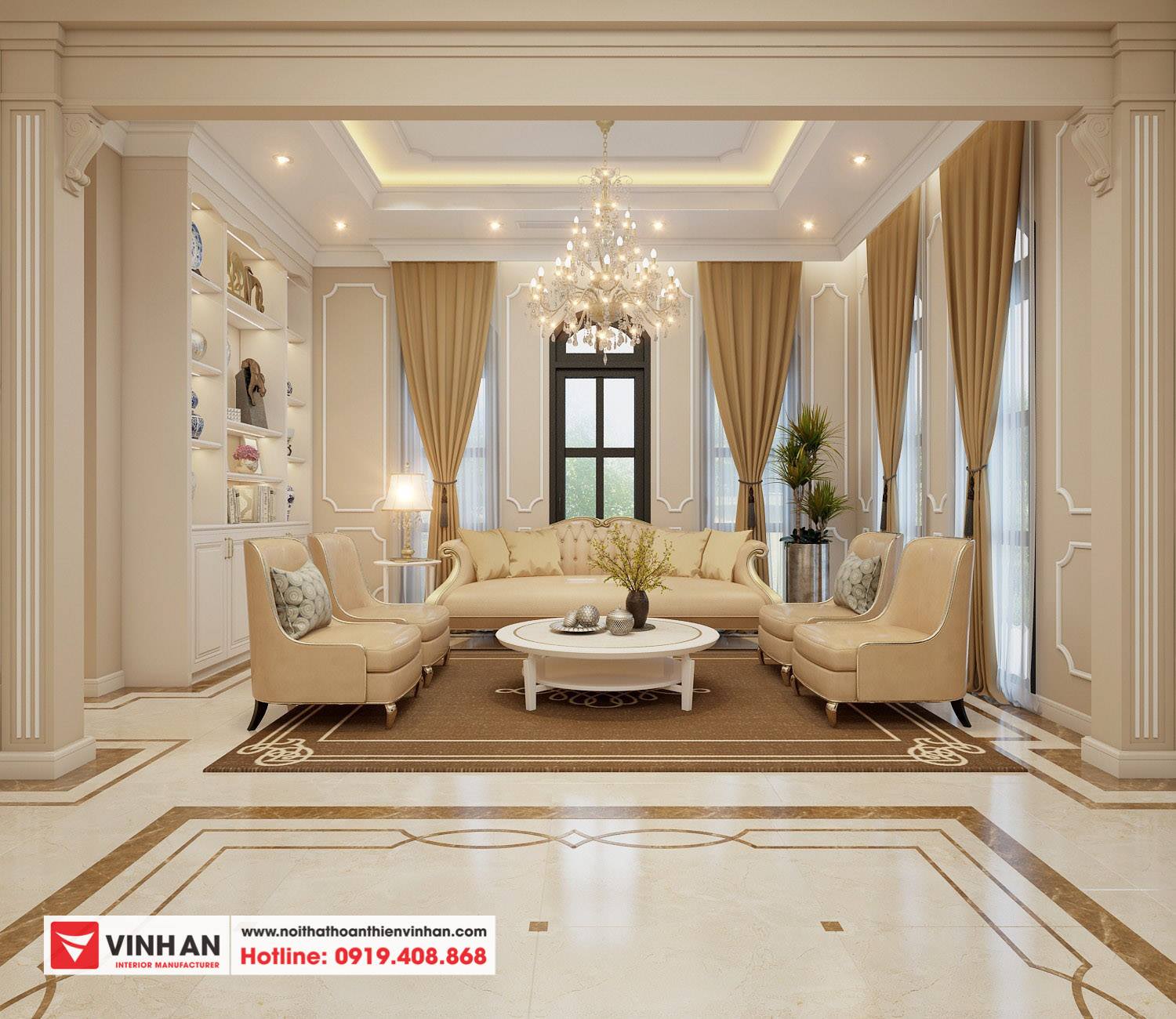 Thiết kế nội thất biệt thự Smartland - Venice Vinhomes Imperia Hải Phòng - Nhà chị V.A